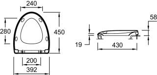 Крышка  Jacob Delafon NOUVELLE VAGUE  E20068-00